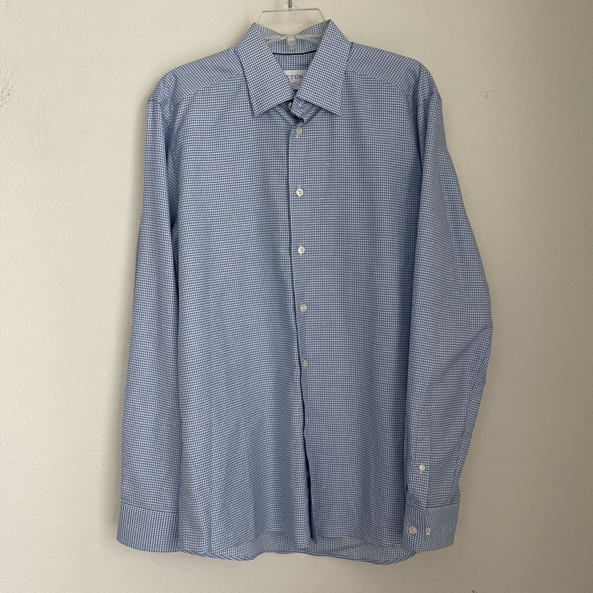 Eton $300 ETON AB Slim Cotton Linen Button Down Long Sleeve Shirt Size US L / EU 52-54 / 3 - 2 Thumbnail