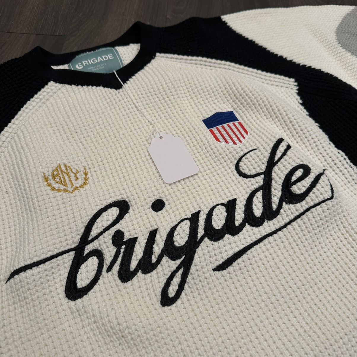 Brigade Brigade White Knit Football Kit Sweater Size US L / EU 52-54 / 3 - 2 Thumbnail