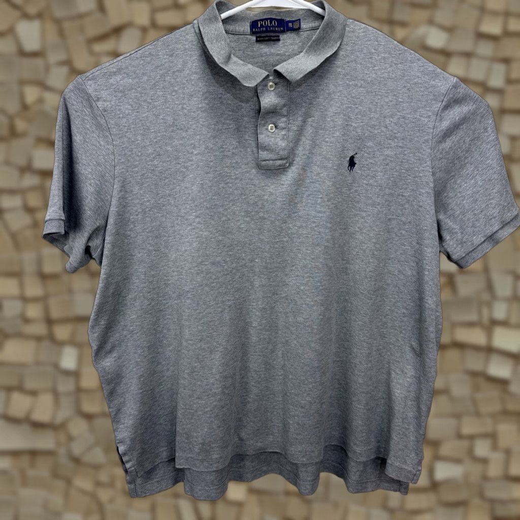 Ralph Lauren VINTAGE Ralph Lauren Polo Shirt Men's 2XL Gray Cotton Short Sleeve Casual Golf Summer Men Size US XXL / EU 58 / 5 - 1 Thumbnail