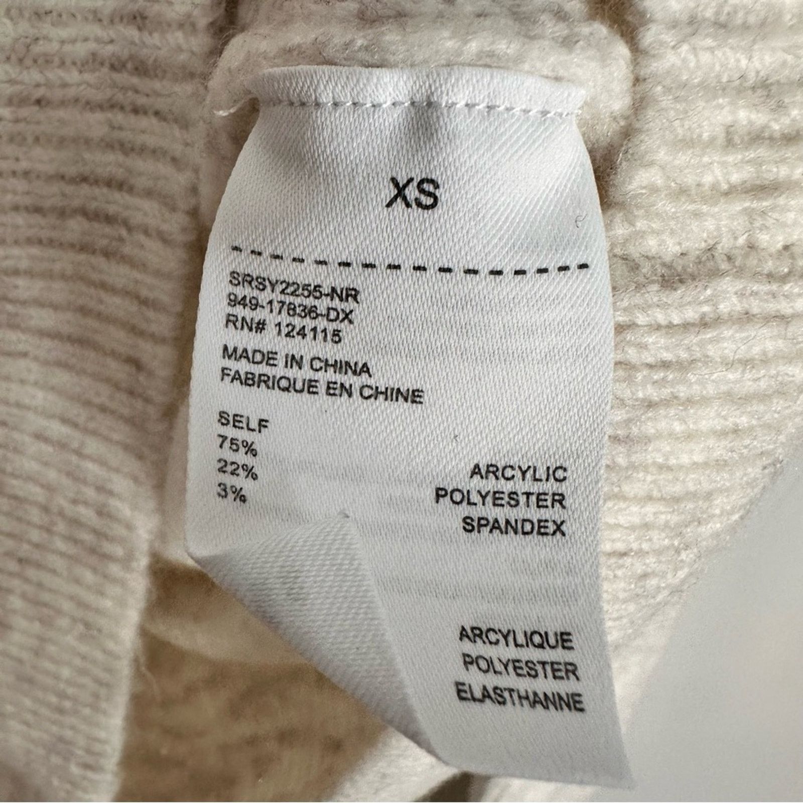 Other Sophie Rue Heathered Ivory Knit Henley Pullover Sweater XS Size XS / US 0-2 / IT 36-38 - 8 Thumbnail