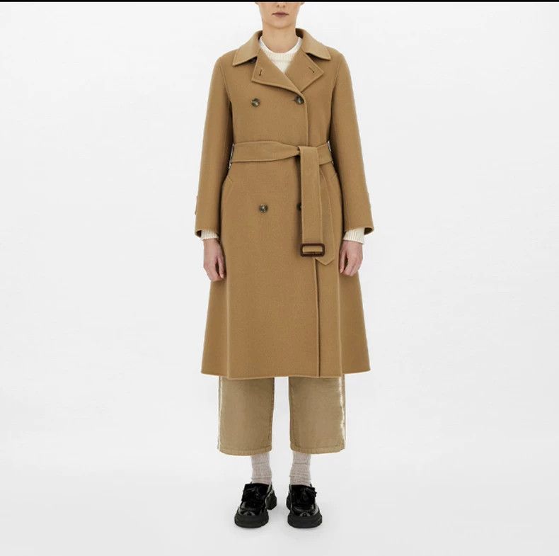 Max Mara Max Mara Double-breasted wool coat with buckle belt Size S / US 4 / IT 40 - 6 Thumbnail