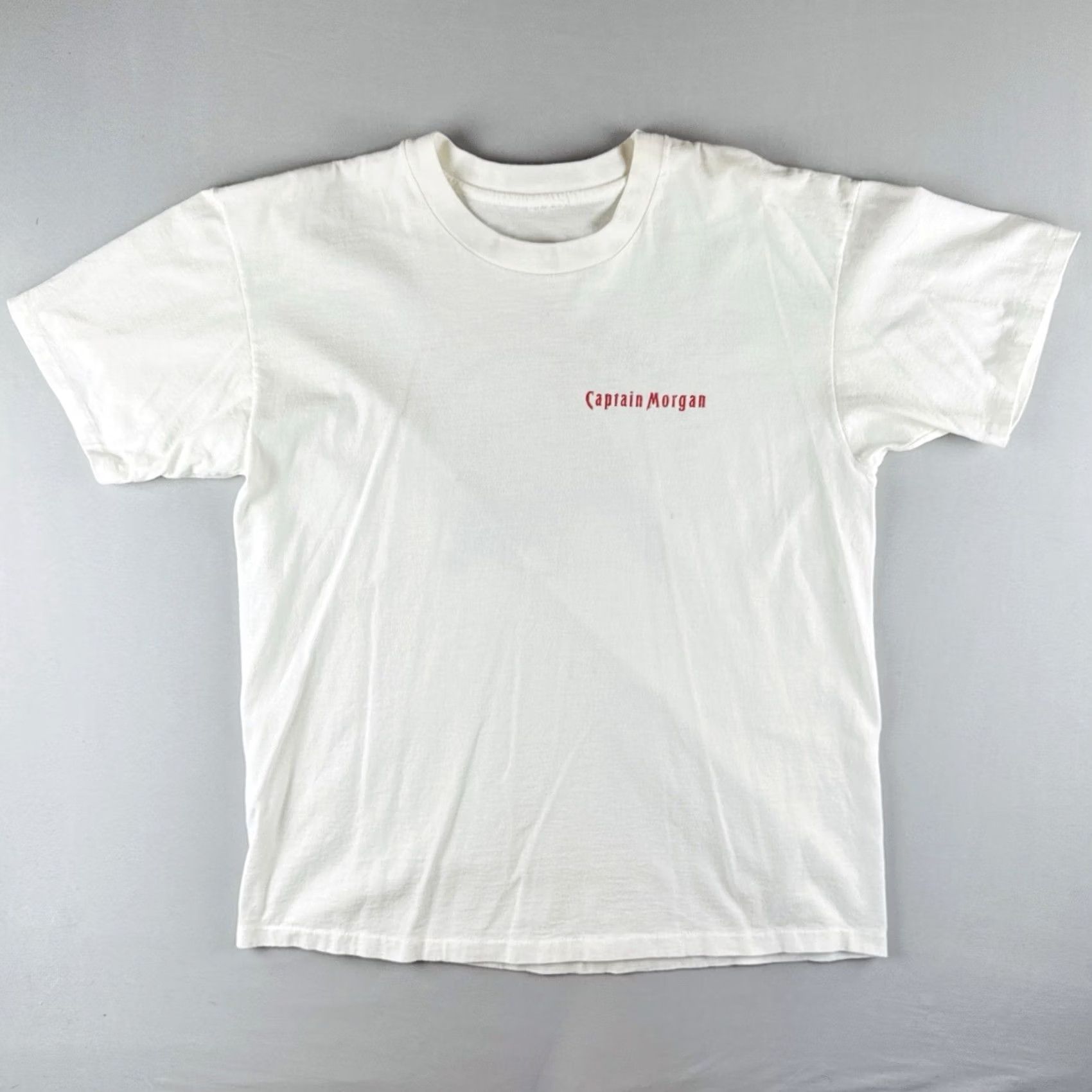 Vintage VINTAGE Captain Morgan T Shirt 90s White XL Men Short Sleeve Crew Neck Graphic Adve ntures In Taste Mens Size US XL / EU 56 / 4 - 2 Thumbnail