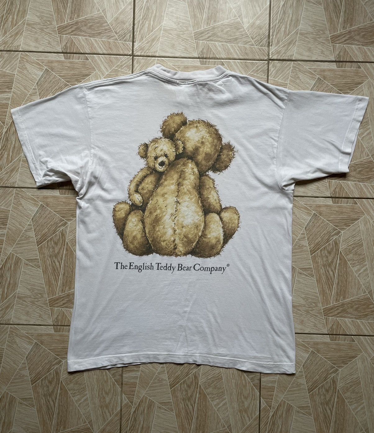 Designer × Vintage Vintage 90s Retro The English Teddy Bear Company White Tee Size US XL / EU 56 / 4 - 1 Thumbnail