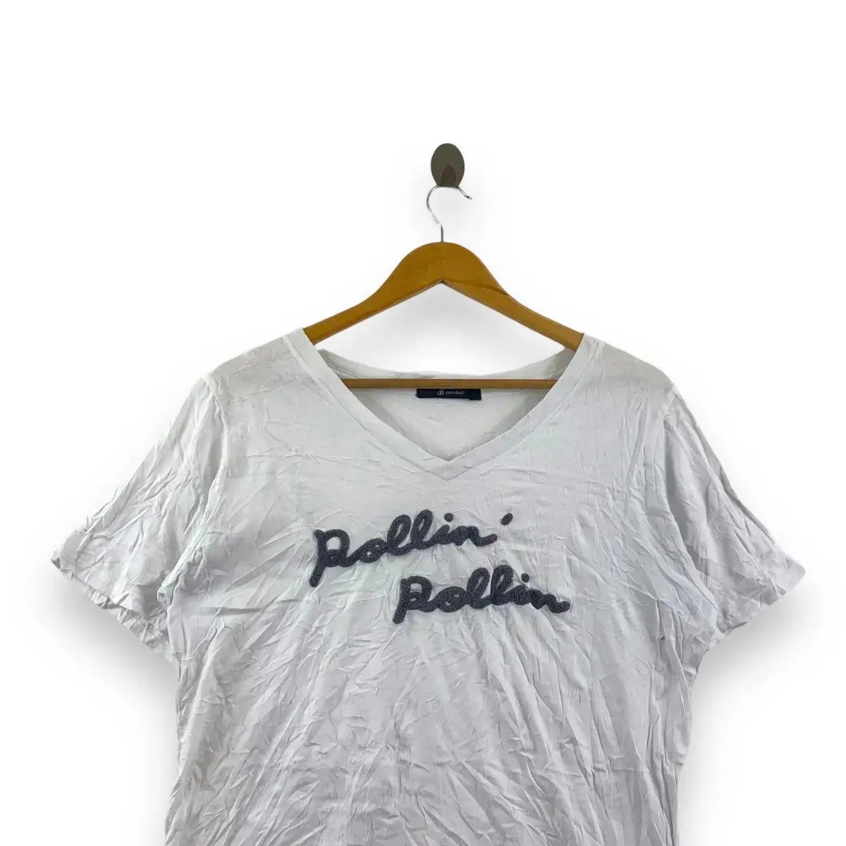 Johnbull Vintage JOHNBULL KOJIMA Rollin Rollin V Neck Tee Shirt Top Size S / US 4 / IT 40 - 4 Thumbnail