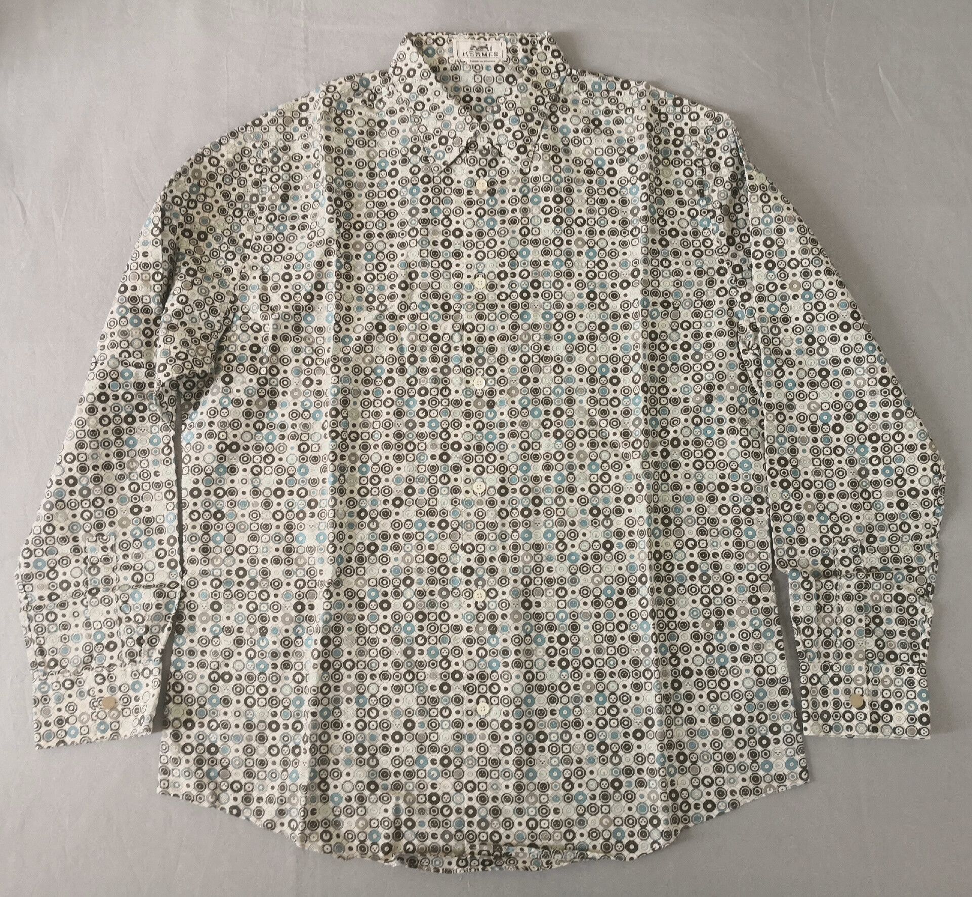 Hermes Hermes Linen Cotton Button Up Shirt Size US XL / EU 56 / 4 - 1 Thumbnail