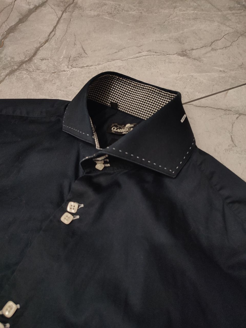 Other Mens Claudio Lugli Couture Full Buttoned Black Shirt Size L Size US L / EU 52-54 / 3 - 6 Thumbnail