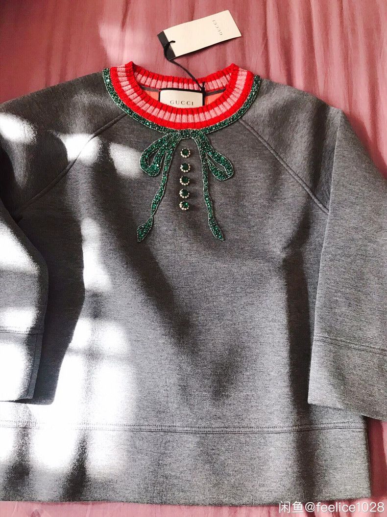 Gucci Gucci All-diamond collar bright liner sweatshirt 2503-Nexta Size XS / US 0-2 / IT 36-38 - 3 Thumbnail