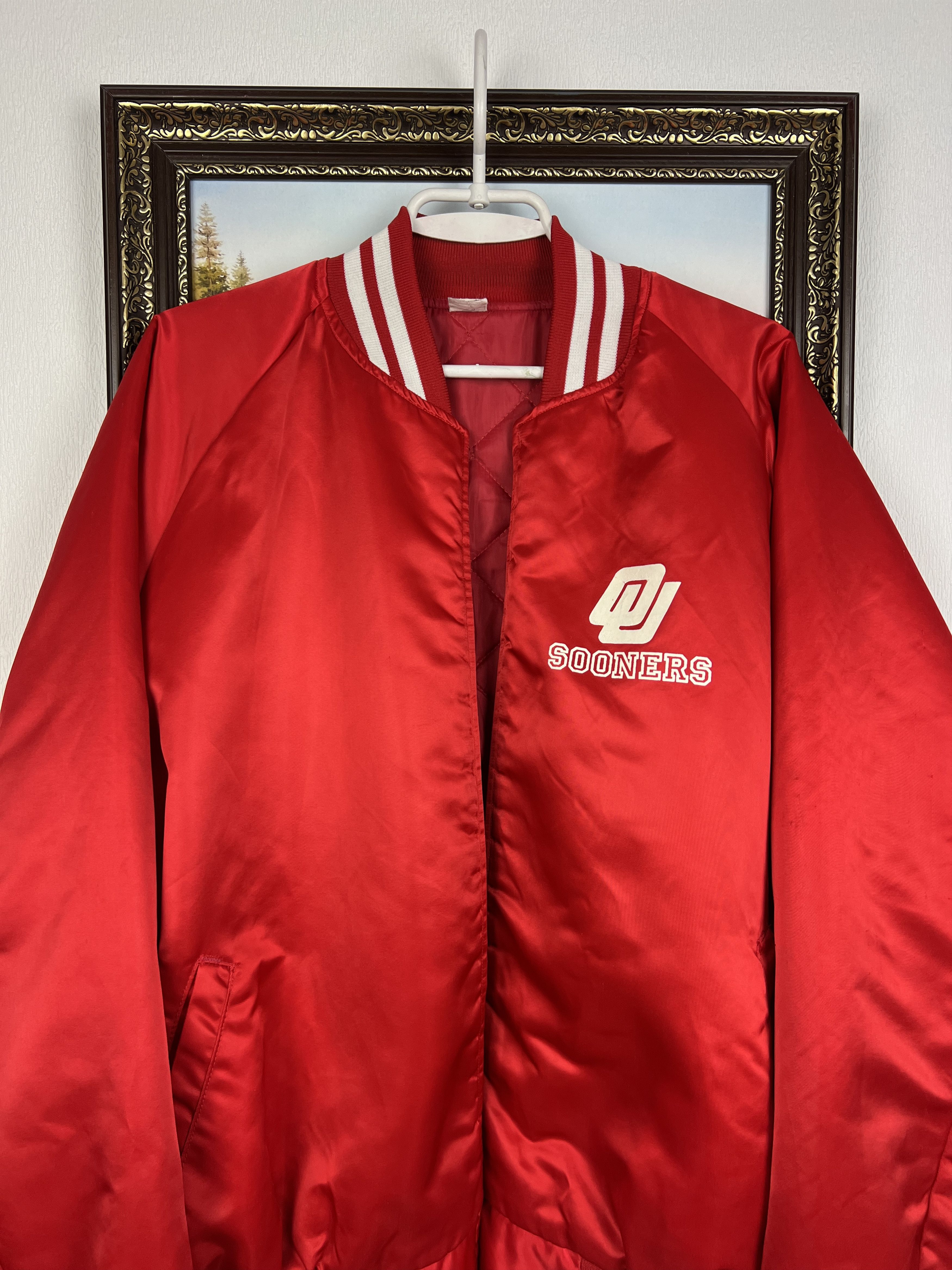 Vintage University of Oklahoma Sooners NCAA Football Jacket Bomber Size US XXL / EU 58 / 5 - 3 Thumbnail