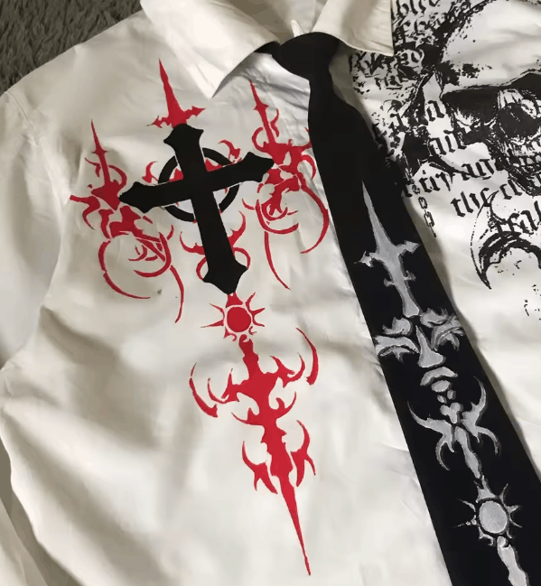Japanese Brand Custom Gothic Shirt Size US L / EU 52-54 / 3 - 2 Thumbnail