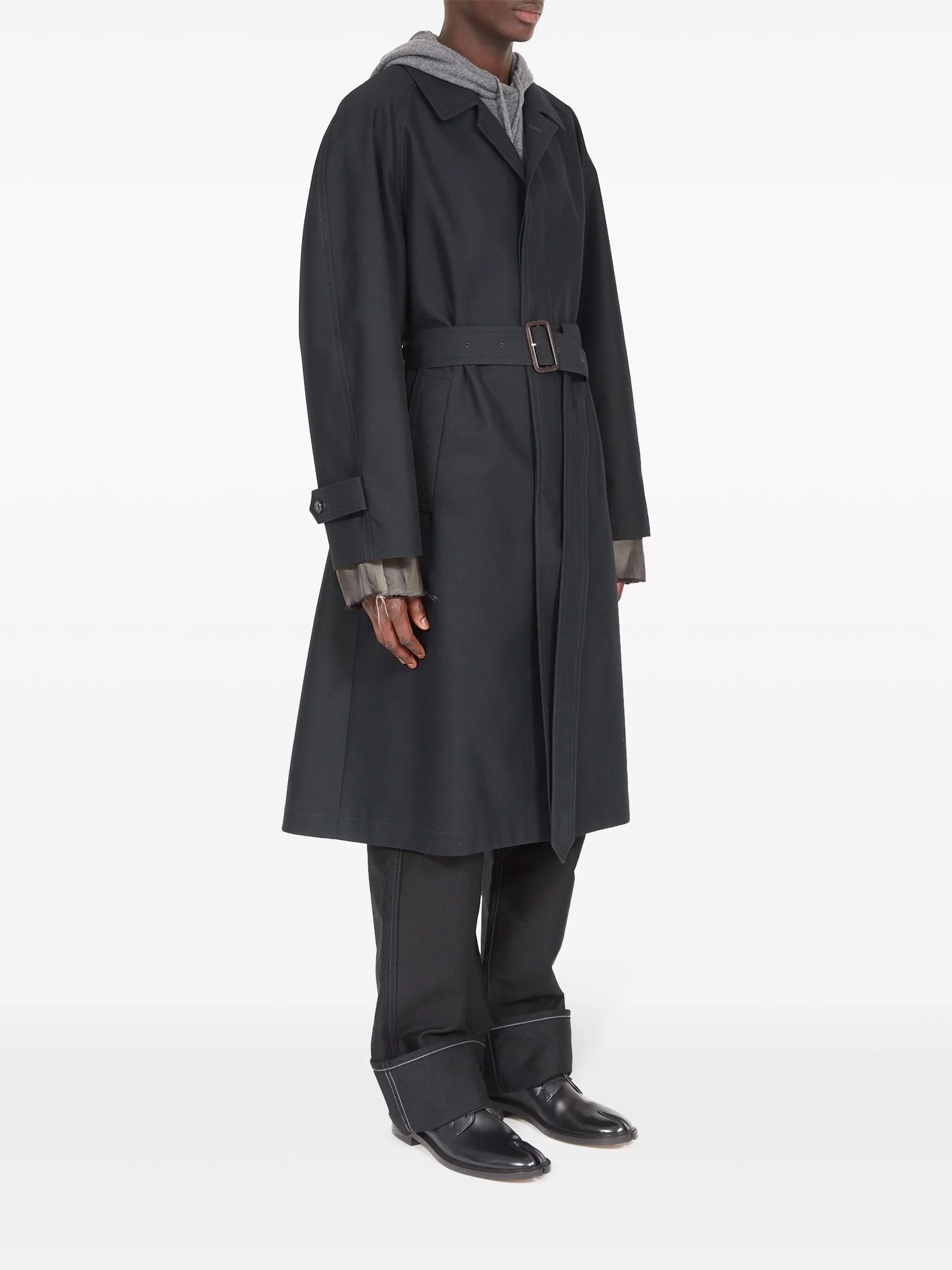 Maison Margiela oc11z0426 Belt & Rainbow Colors Trench Coat in Black Size US S / EU 44-46 / 1 - 3 Thumbnail
