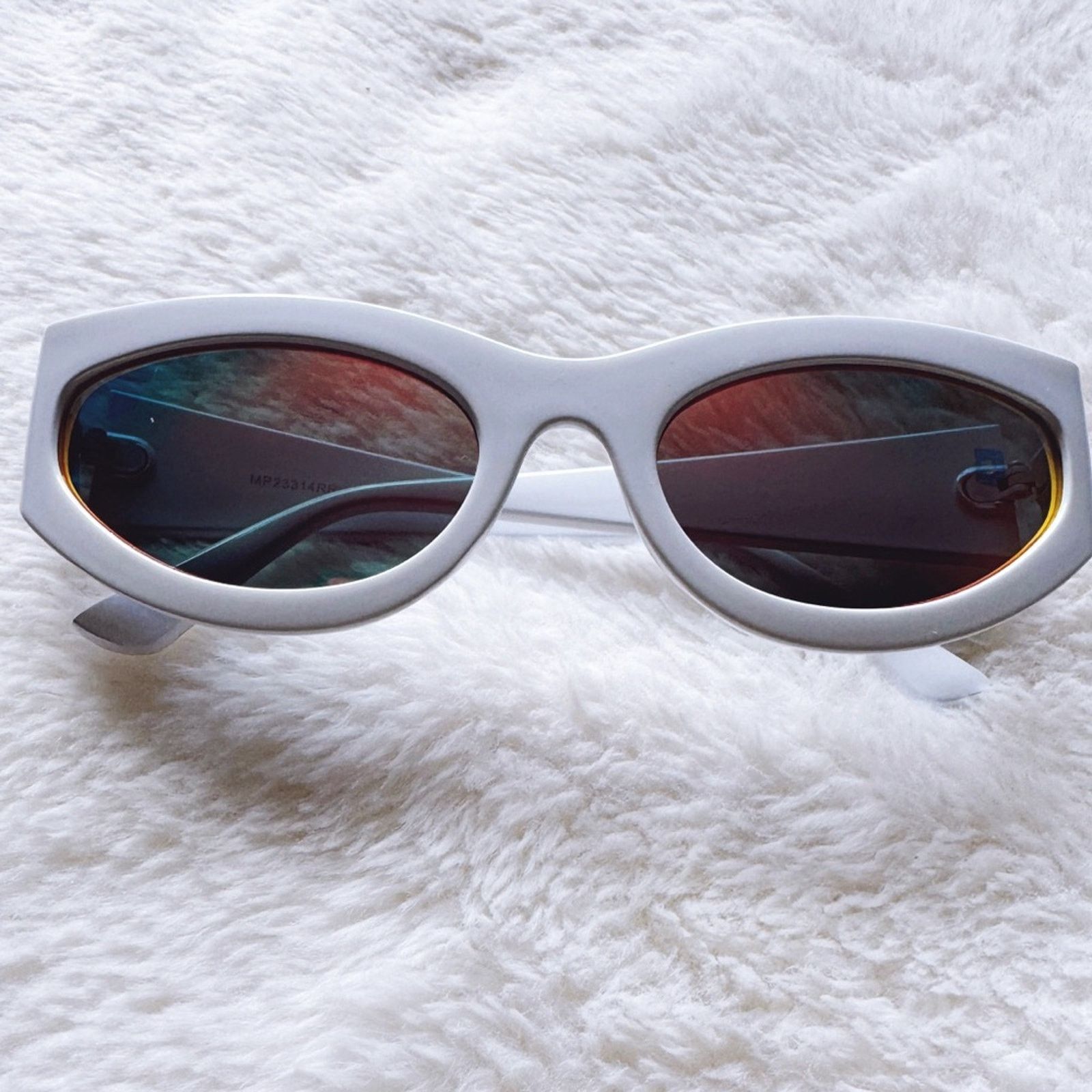 Other Francis Mirrored Orange with White Rim Sunglasses Size ONE SIZE - 1 Thumbnail
