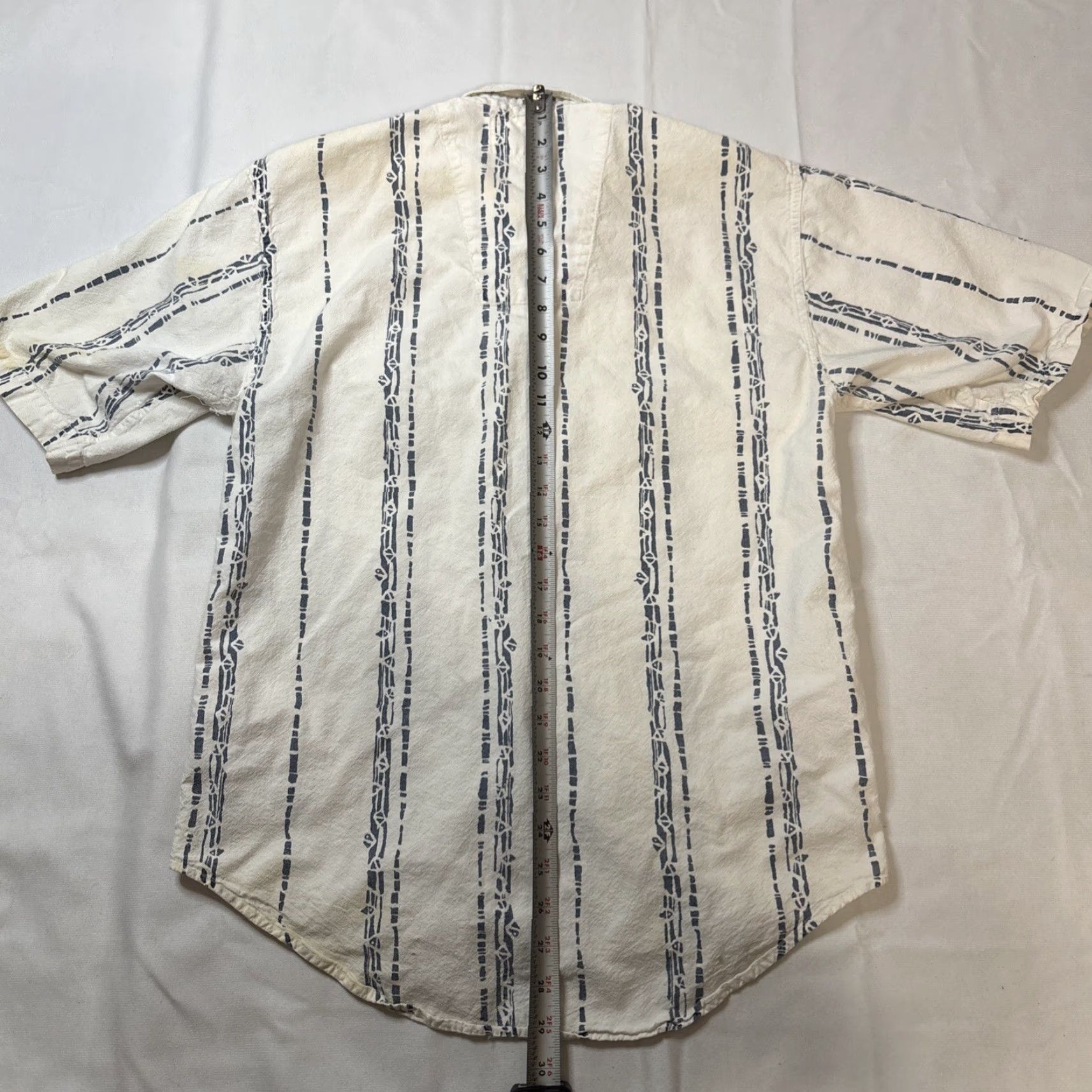 Vintage VINTAGE Men’s White 70s Button-Up Short Sleeve Shirt S Cotton Shirt Mens Far Size US S / EU 44-46 / 1 - 7 Thumbnail