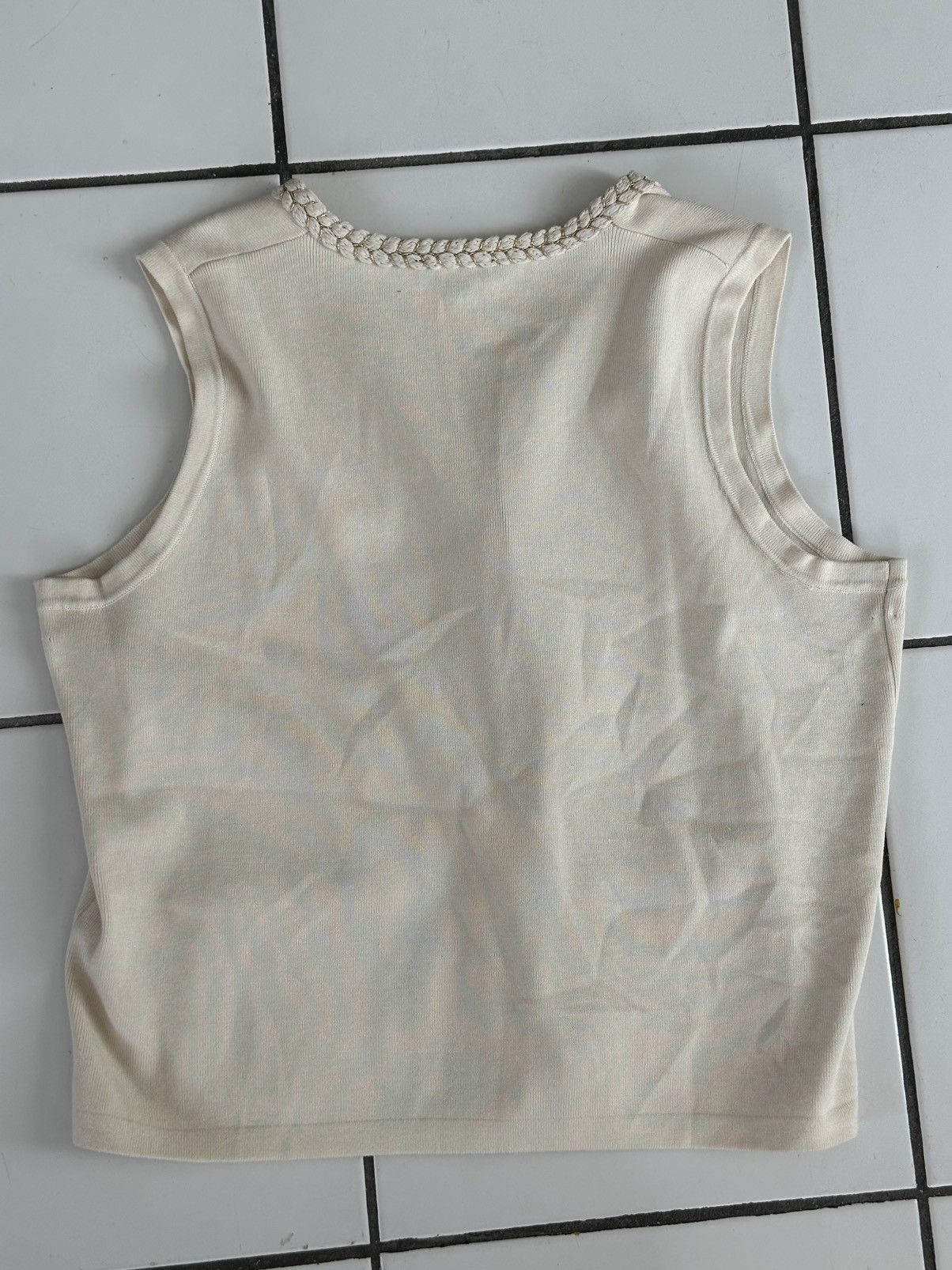 Adrianna Papell Adrianna Papell Knot Vest with Gold Highlights Size L / US 10 / IT 46 - 4 Thumbnail