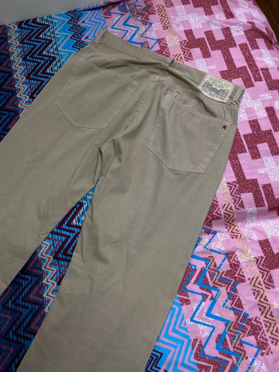 Replay Replay logo jeans pants beige Y2K vintage streetwear Size US 32 / EU 48 - 18 Thumbnail