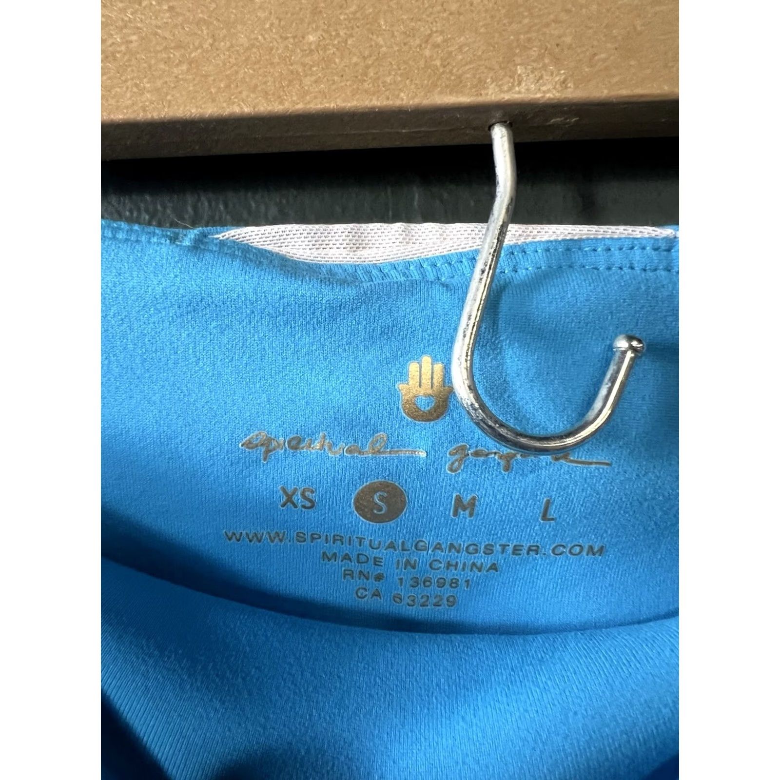 Spiritual Gangster Spiritual Gangster Womens Blue Athletic Cropped Leggings S Small Size 28" / US 6 / IT 42 - 3 Thumbnail