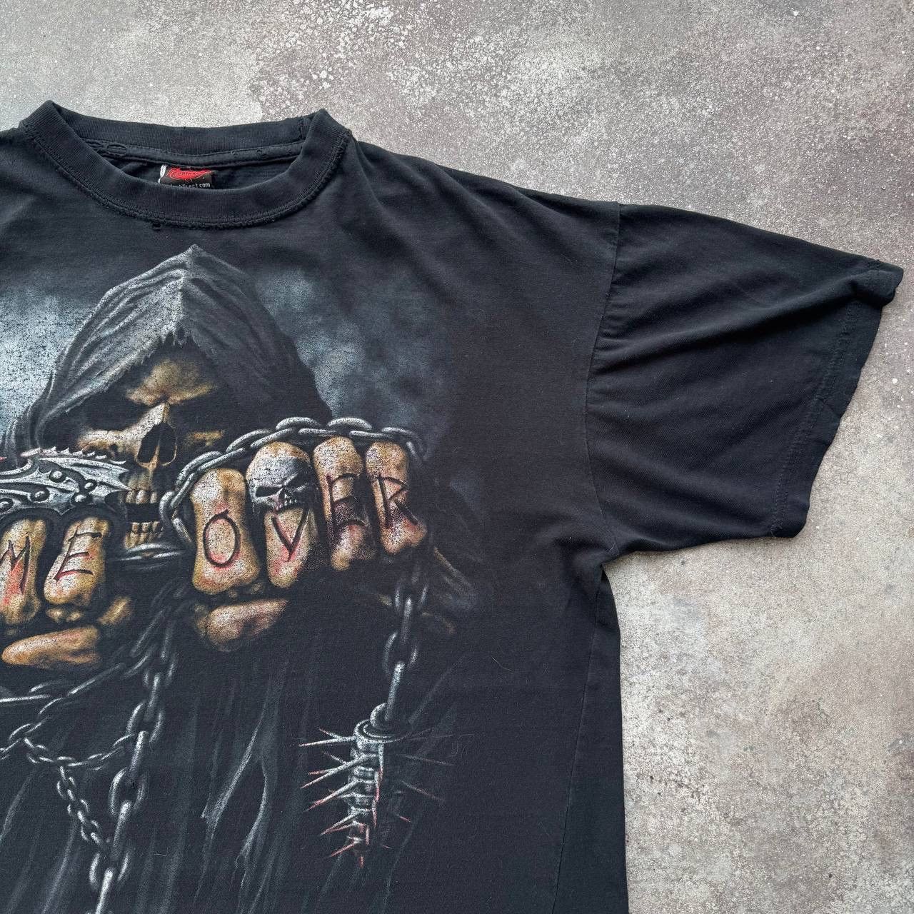 Vintage Spiral Y2K Vintage Faded Cotton T-Shirt (Affliction style) Size US XL / EU 56 / 4 - 5 Thumbnail