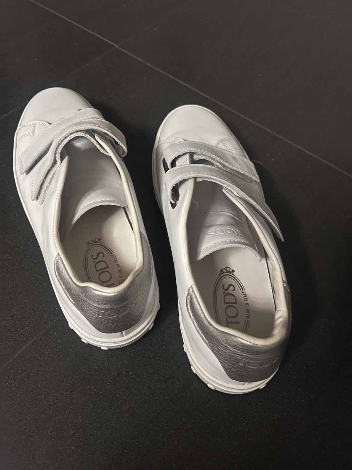 Tod's Tod’s White Leather Strap Sneakers Size US 9 / EU 42 - 1 Thumbnail