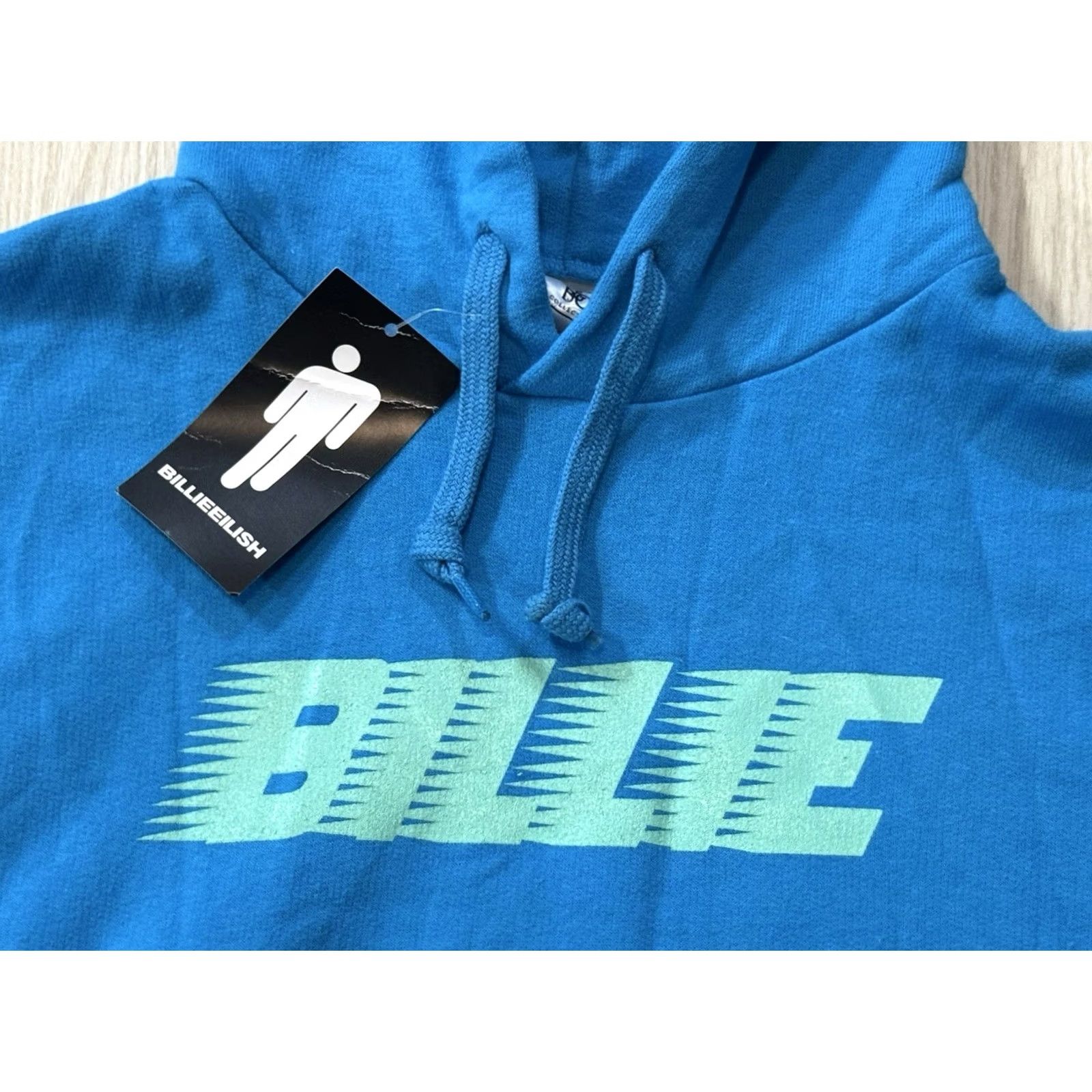 Bravado Bravado Billie Eilish ‘Racer Logo & Blohsh’ Pullover Hooded Sweatshirt Large Neon Blue Music Celebrity Colorful Grunge Hip Hop Punk Mens Womens Size L / US 10 / IT 46 - 3 Thumbnail
