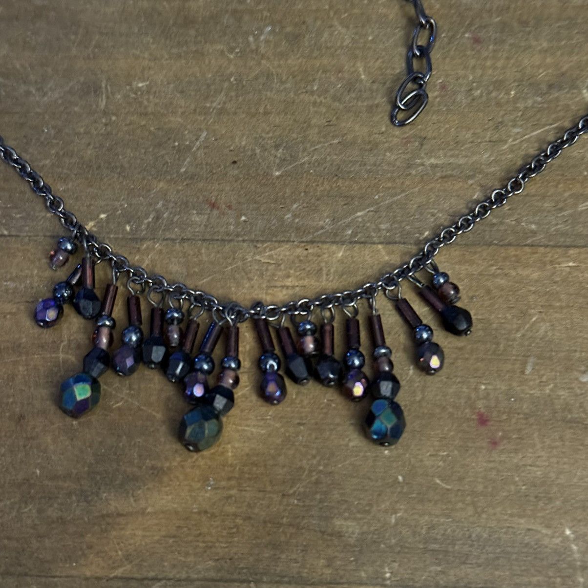 Other Victor Jansen gunmetal iridescent dangle bead chain necklace Size ONE SIZE - 3 Thumbnail