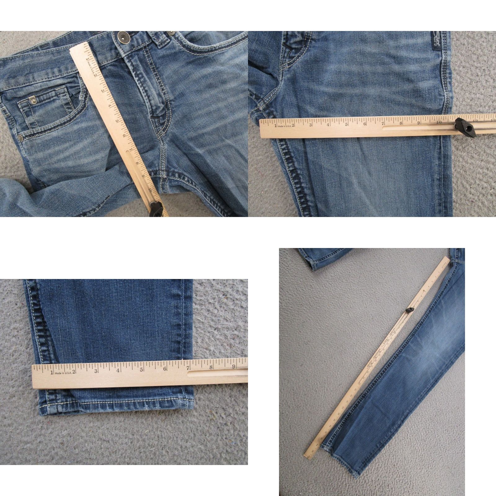 Silver Jeans Co. Silver Jeans Co Eddie Jeans Mens 5-Pocket Design Straight Fit Denim Blue 32x34 Mid Rise Cotton Vintage No Logo 32 Regular Size Inseam 34 Size US 32 / EU 48 - 8 Thumbnail