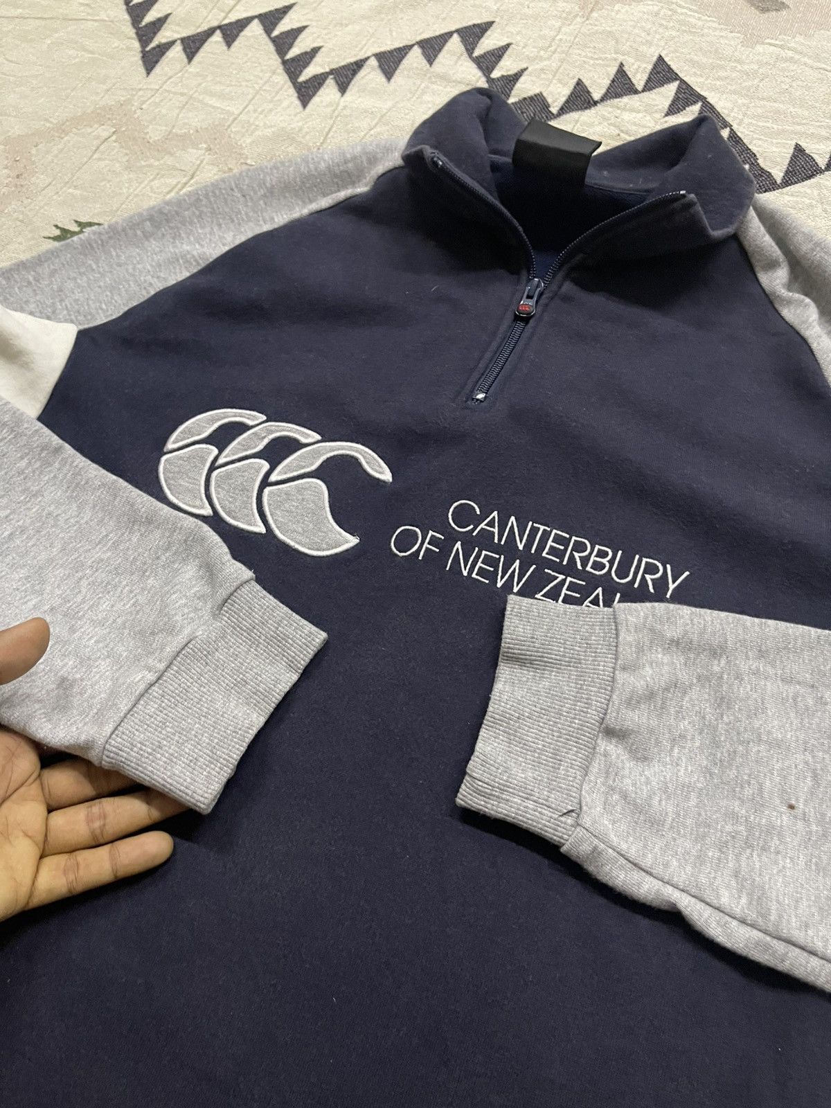Canterbury of New Zealand CANTERBURY OF NEW ZEALAND EMBROIDERED HALF ZIPPER SWEATER Size US L / EU 52-54 / 3 - 9 Thumbnail