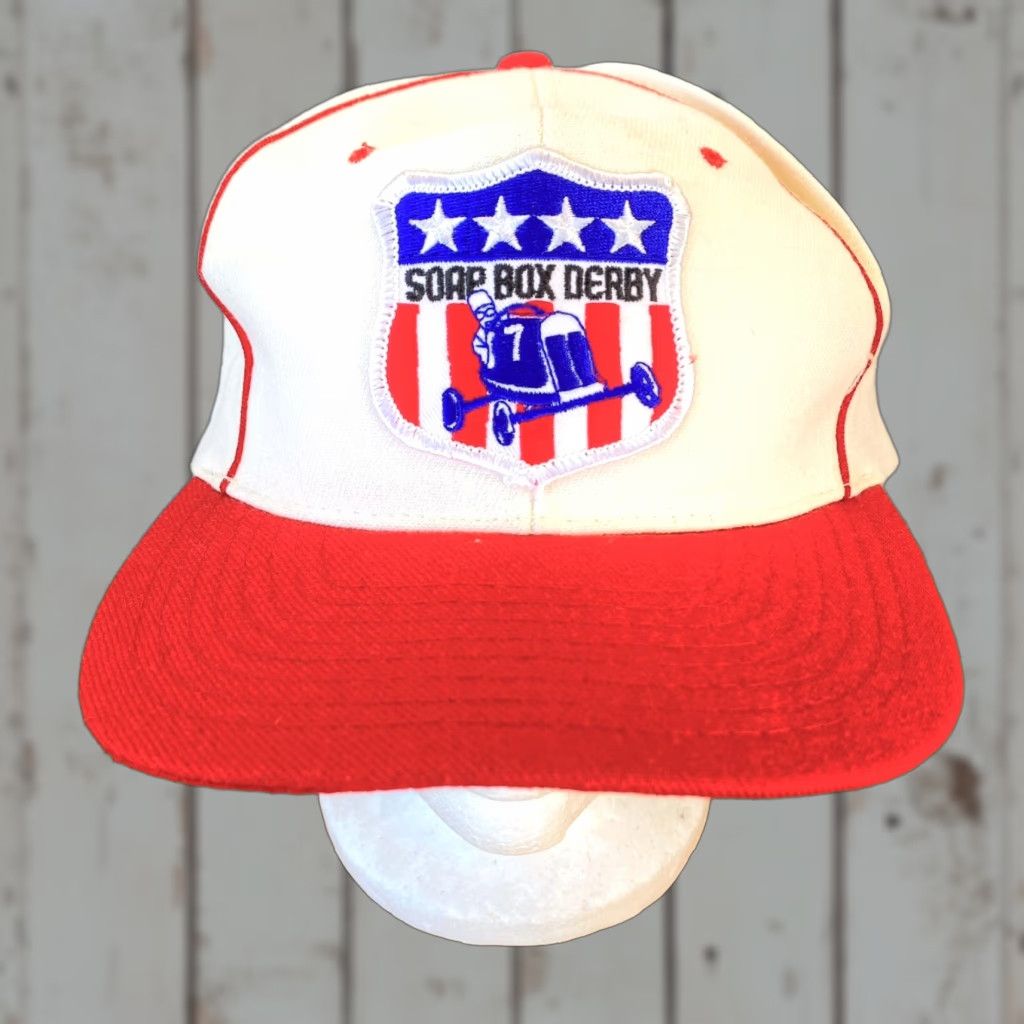 Vintage VINTAGE Nissin Snapback Hat Unisex Adults One Size Beige Red White Blue Pattern: Solid - Adjustable - Vintage Hat for Casual Wear Size ONE SIZE - 1 Thumbnail