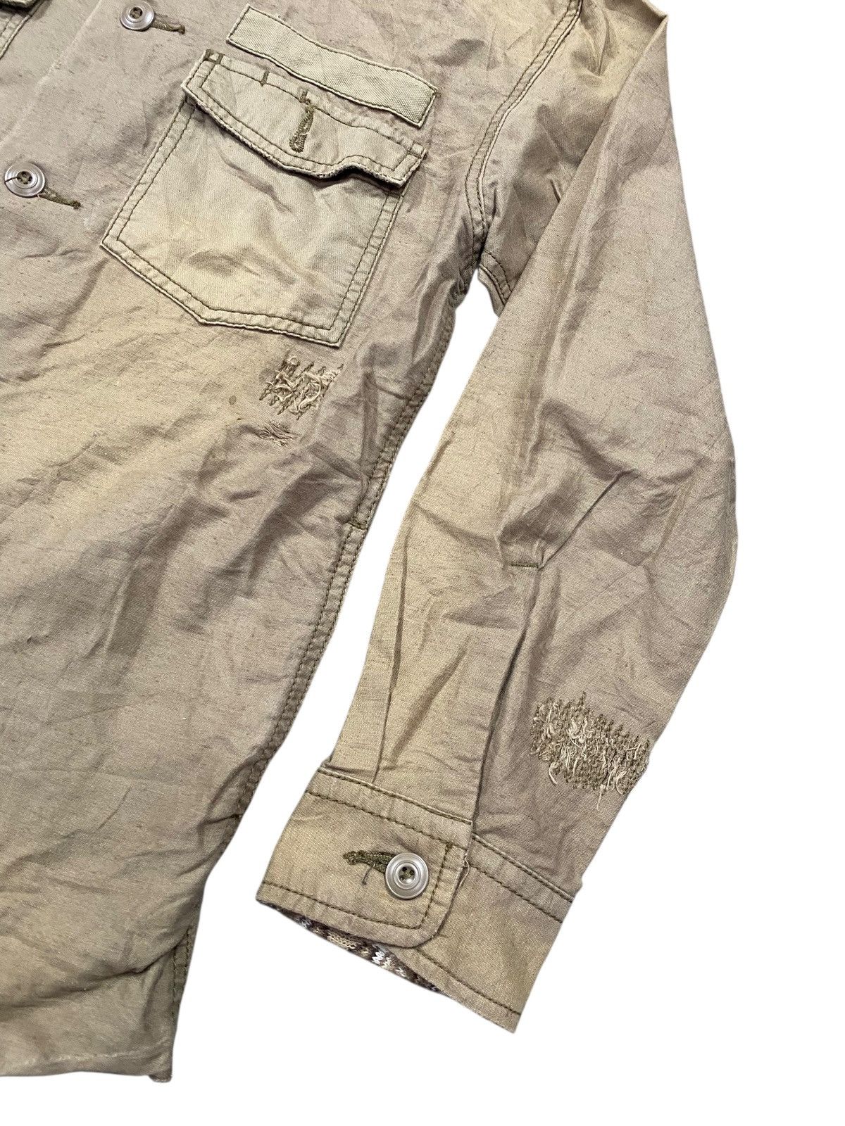 GOA G.O.A Archive Military Field Shirt Jacket Distressed Vintage Size US L / EU 52-54 / 3 - 4 Thumbnail