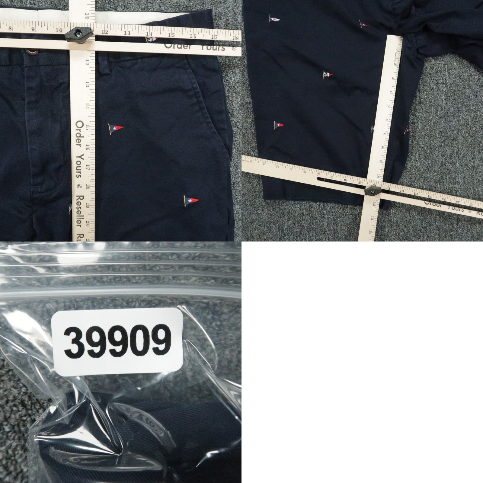 Polo Ralph Lauren VINTAGE Polo Ralph Lauren Shorts Mens 33 Blue Chino Nautical Pennant Flag Preppy Polo Ralph Lauren Shirts Size US XS / EU 42 / 0 - 8 Thumbnail