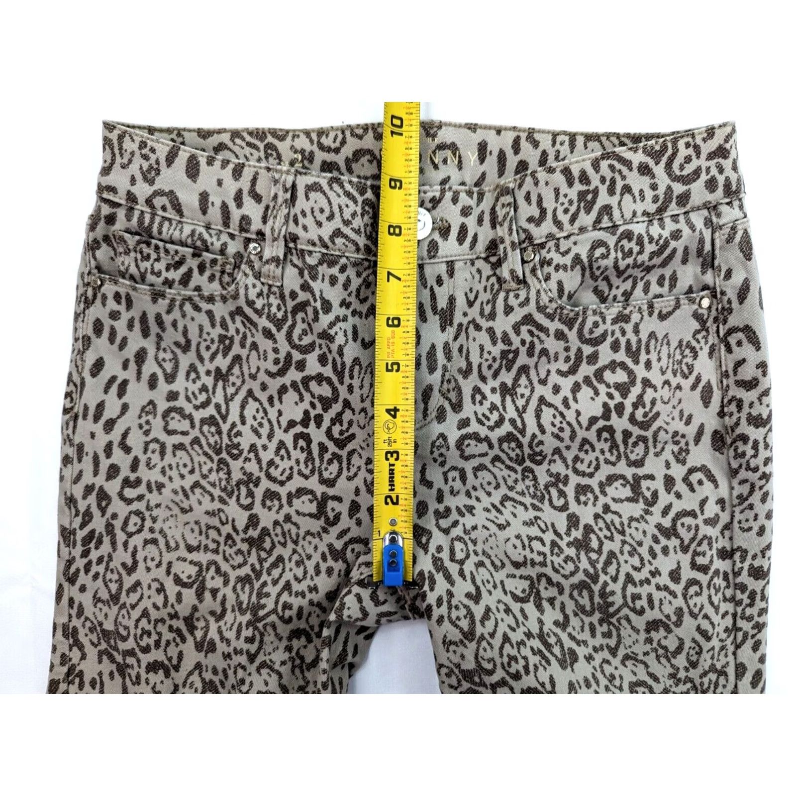 White House Black Market White House Black Market Pants Women 2 Skinny Ankle Leopard Print Multicolor Crop Crop Jeans 28x25 WW Royalty? Size 26" / US 2 / IT 38 - 5 Thumbnail