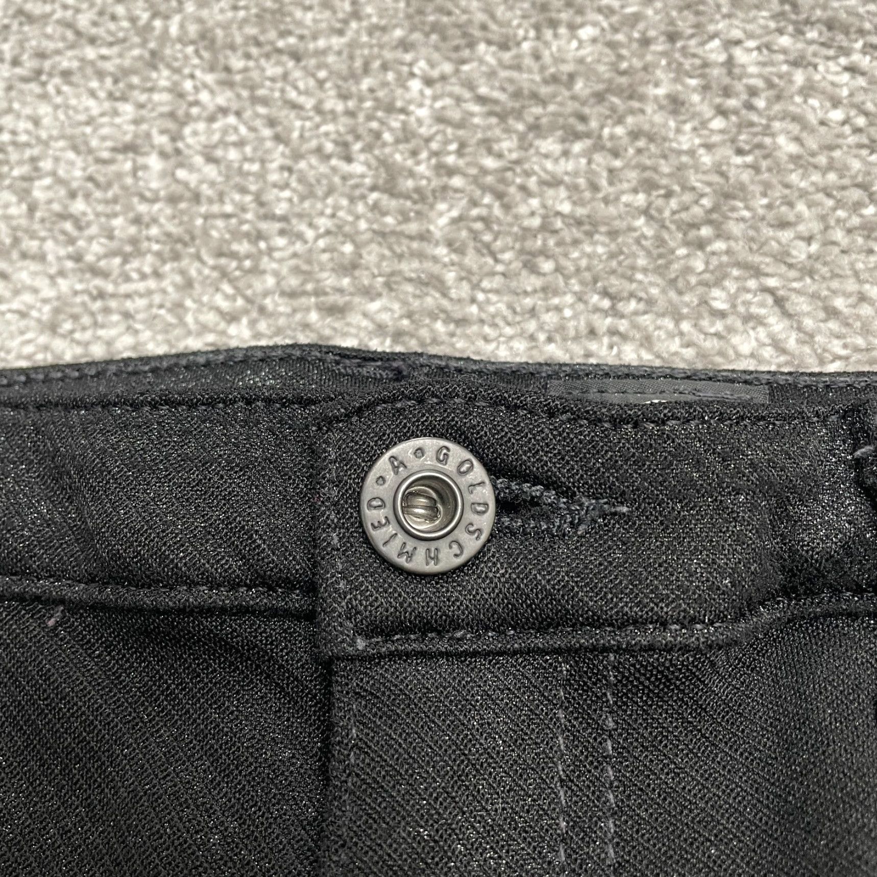 Vintage AG Adriano Goldschmied Jeans Jegging Womens 30R Black Mid Rise Glittered 30x29 Size 30" / US 8 / IT 44 - 3 Thumbnail