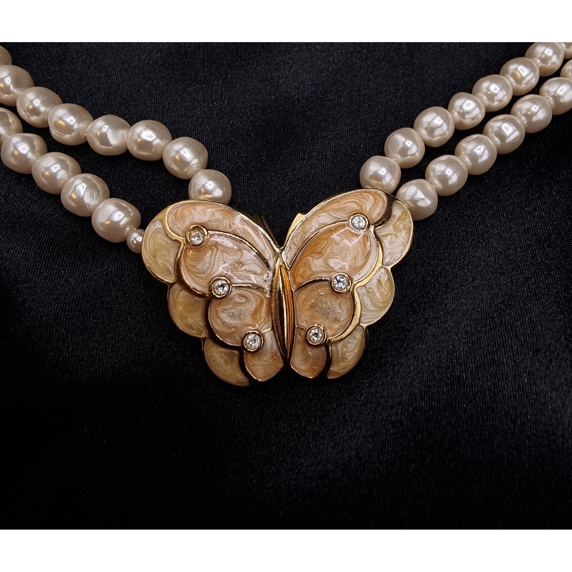 Vintage Vintage 1980s KJL For Avon Double-Strand Faux Pearl Necklace Size ONE SIZE - 4 Thumbnail