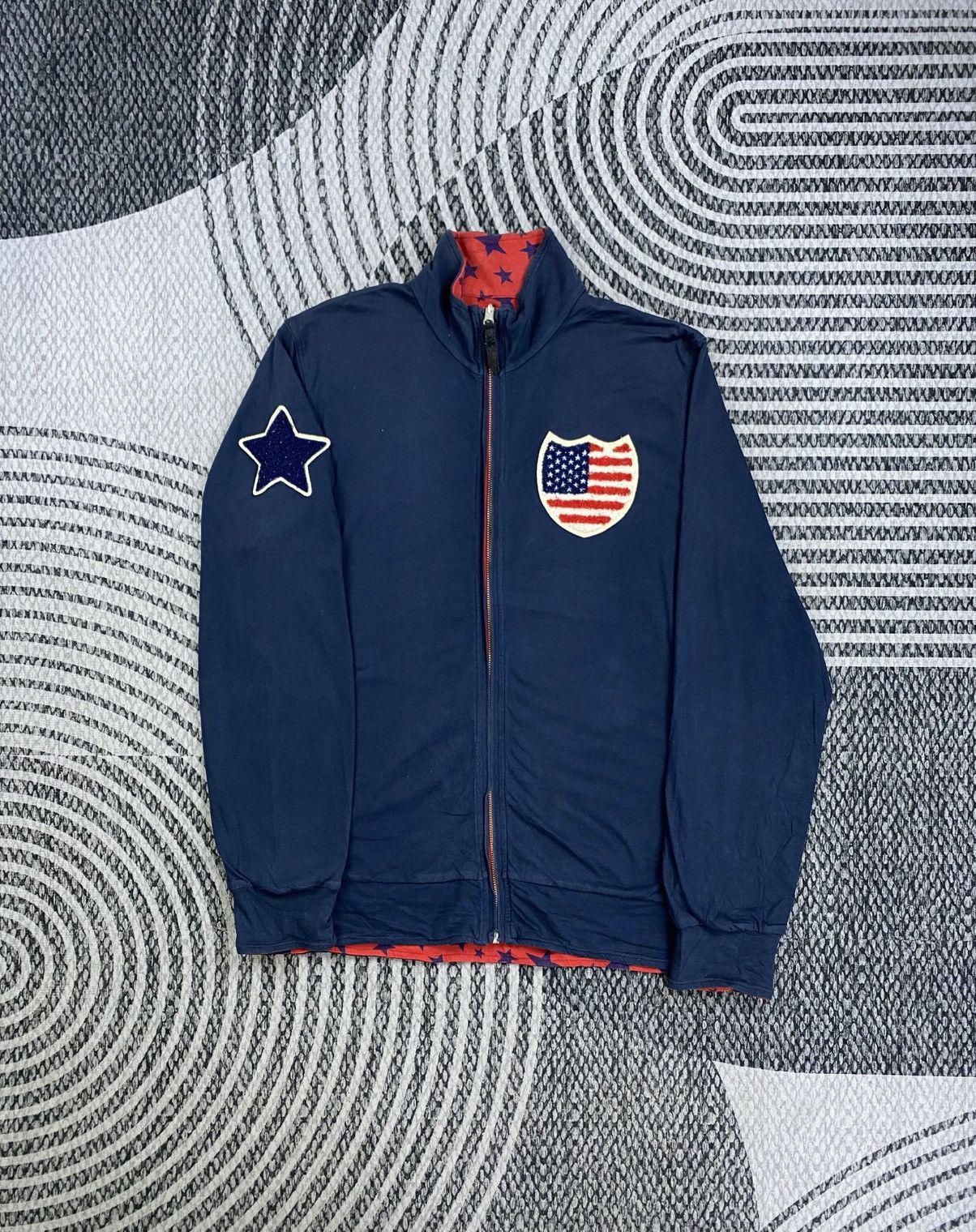 HYDROGEN Vintage Hydrogen Flag Embroidered Zipper Jacket Size US M / EU 48-50 / 2 - 1 Thumbnail