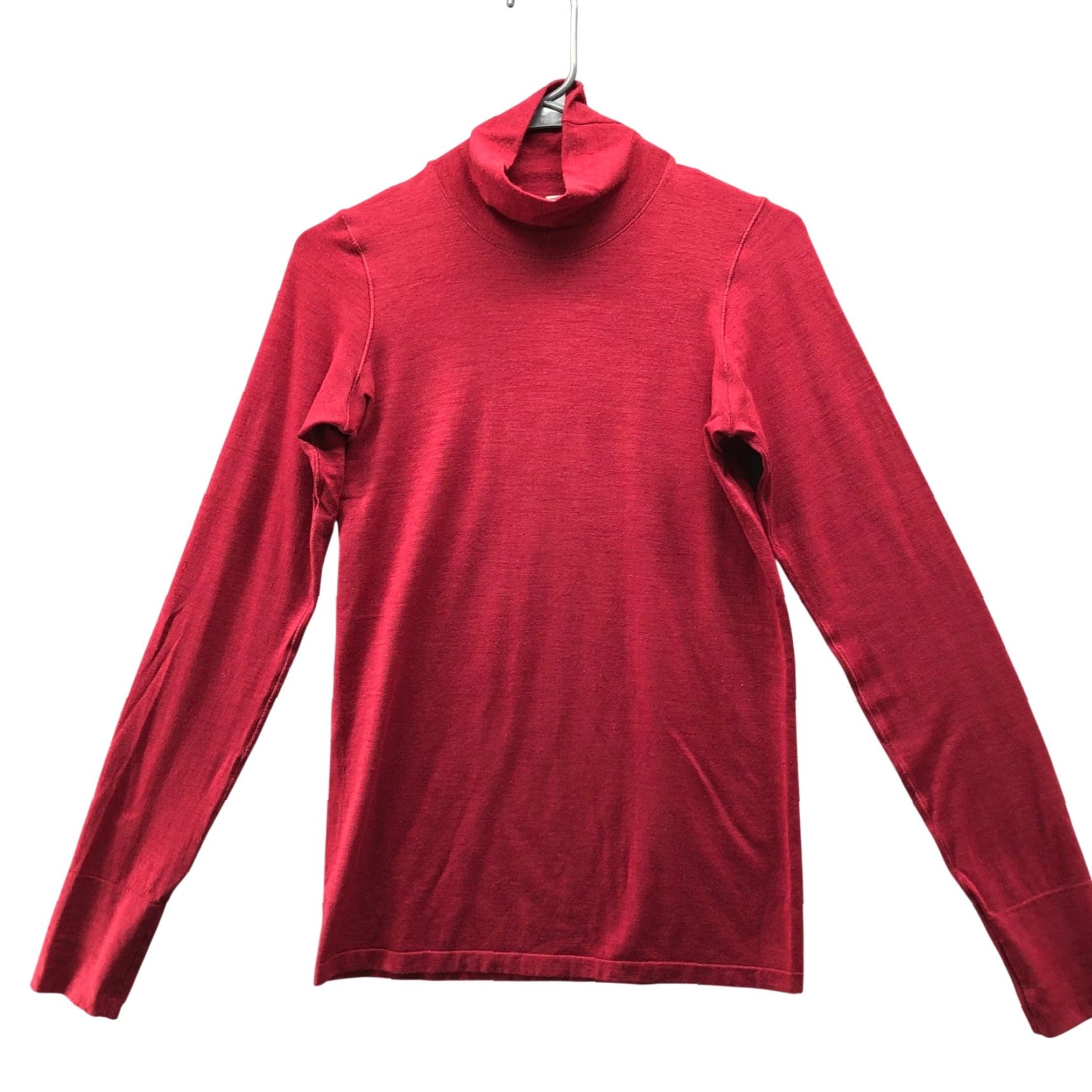 Athleta Athleta Foresthill Ascent Turtleneck Women M Red Solid Wool Nylon Spandex Seamless Long Sleeve Pullover Knit Sweater Size M / US 6-8 / IT 42-44 - 2 Thumbnail