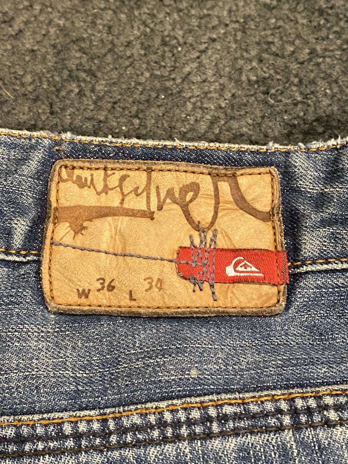 Quiksilver × Vintage VINTAGE Y2K QUICKSILVER BAGGY DENIM PANTS Size US 36 / EU 52 - 5 Thumbnail