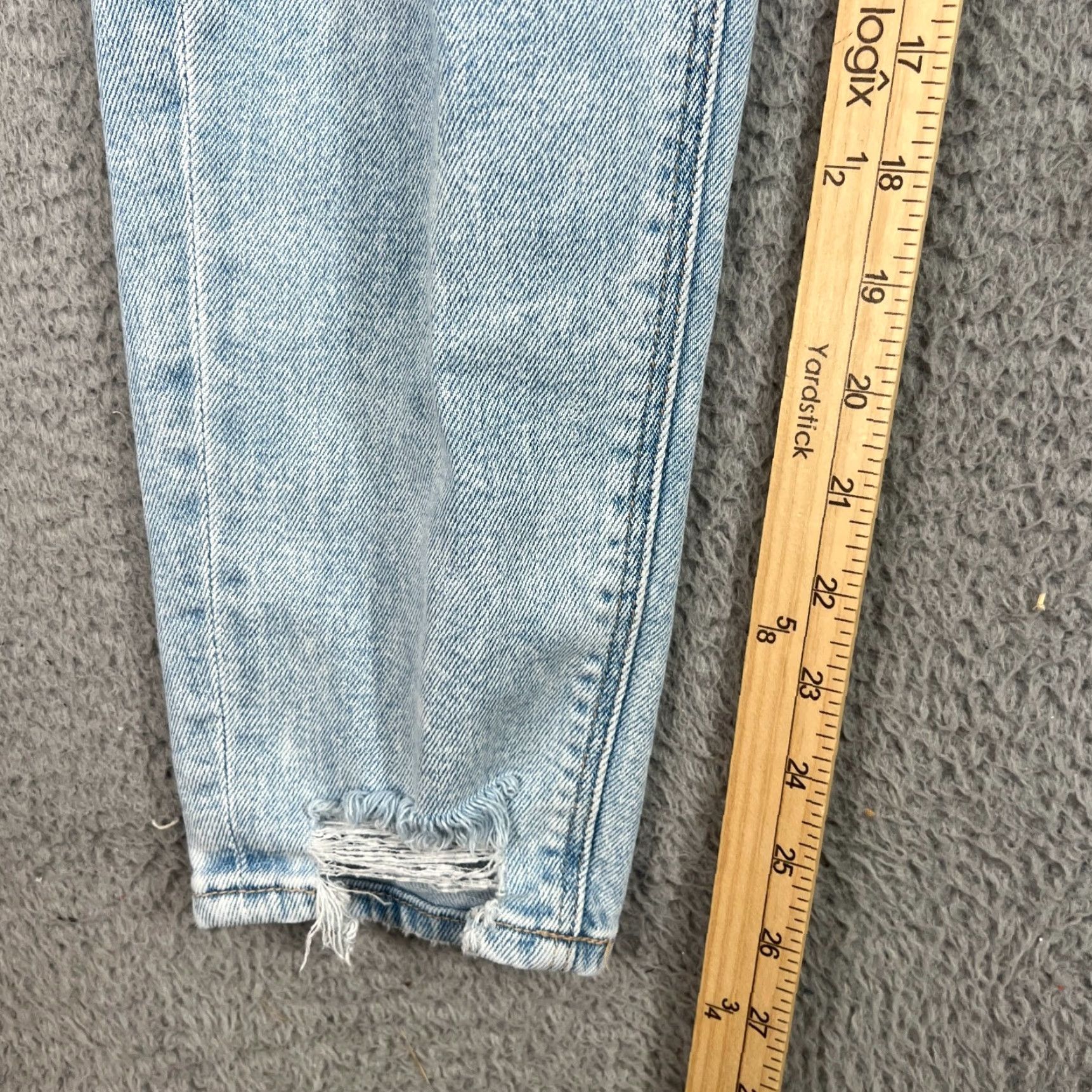 American Eagle Outfitters American Eagle Jeans Curvy Mom Jean High Rise Blue Stretch Womens 0R 0 Regular Size 25" / US 0 / IT 36 - 4 Thumbnail