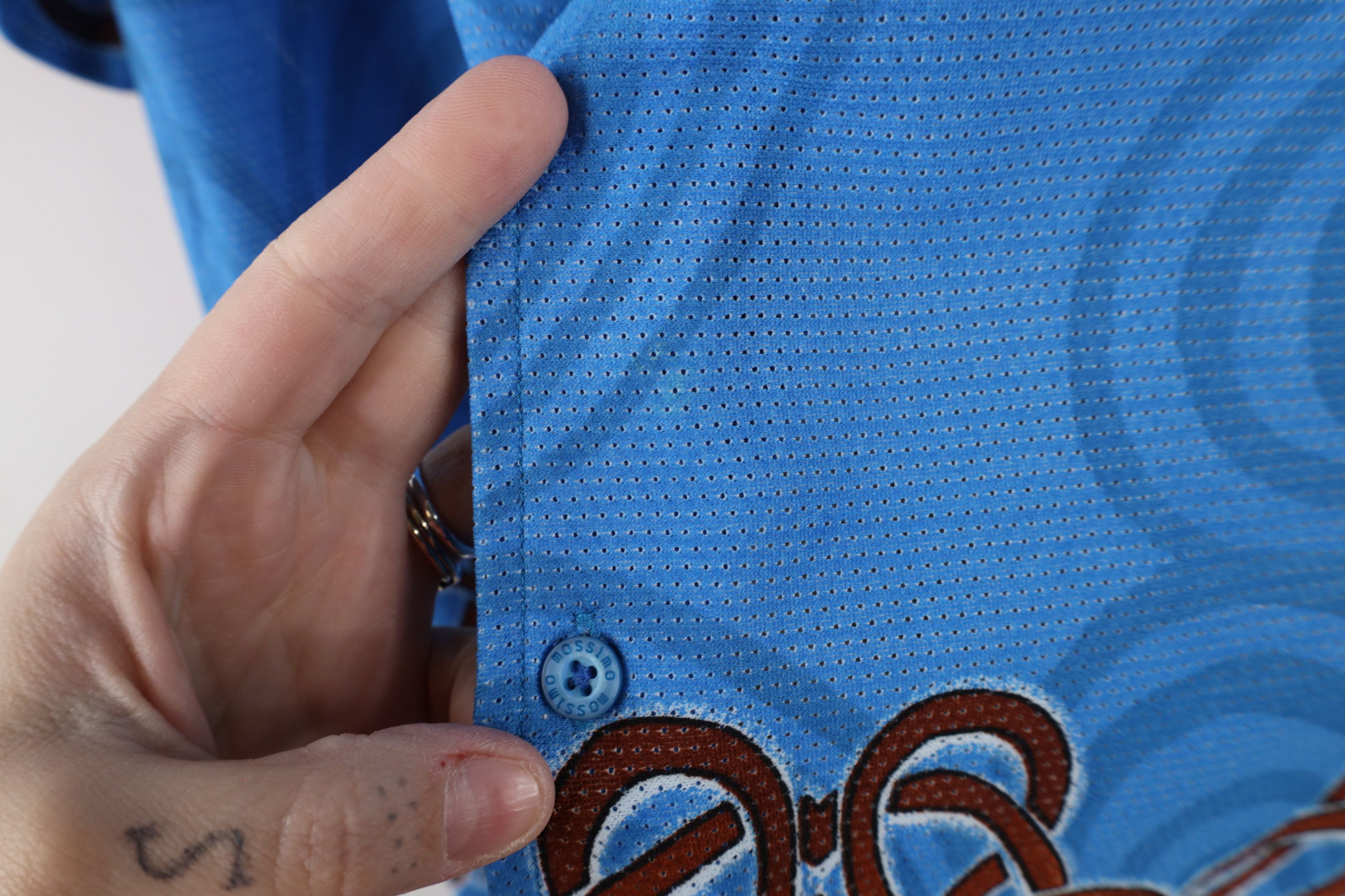 Vintage Vintage 90s Y2K Streetwear Geometric Knit Button Shirt Size US S / EU 44-46 / 1 - 7 Thumbnail