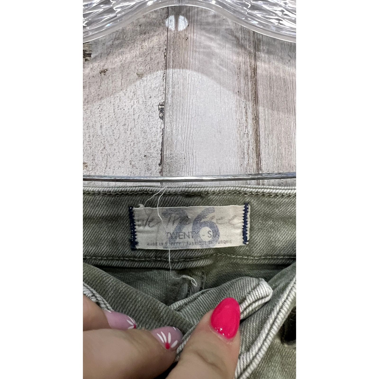 Free People We the Free Women's Green Skinny Jeans Size 26 High-Rise Size 26" / US 2 / IT 38 - 2 Thumbnail