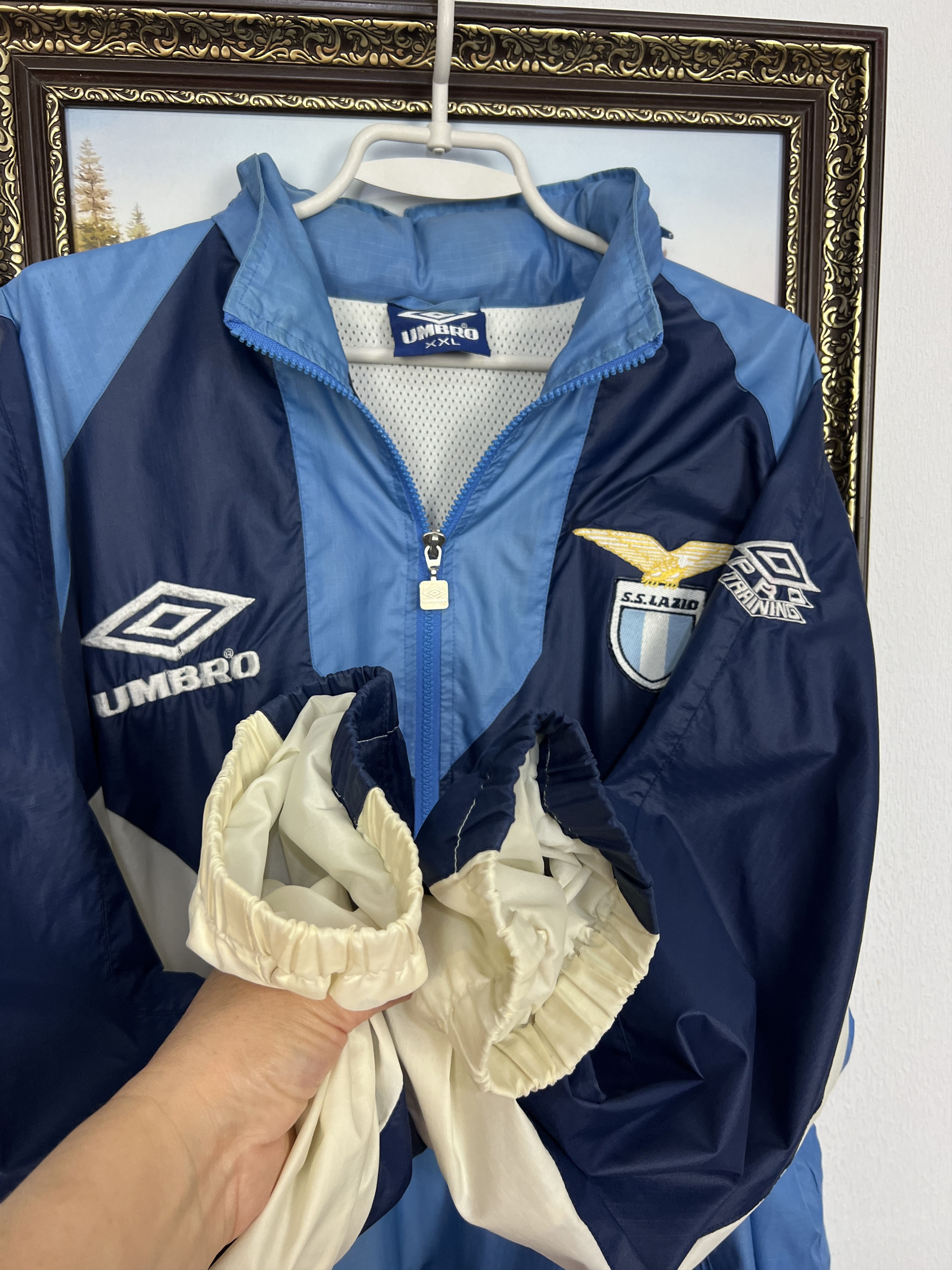 Umbro Vintage Lazio Football Jacket Soccer Track Top Rare Hype Size US XXL / EU 58 / 5 - 6 Thumbnail