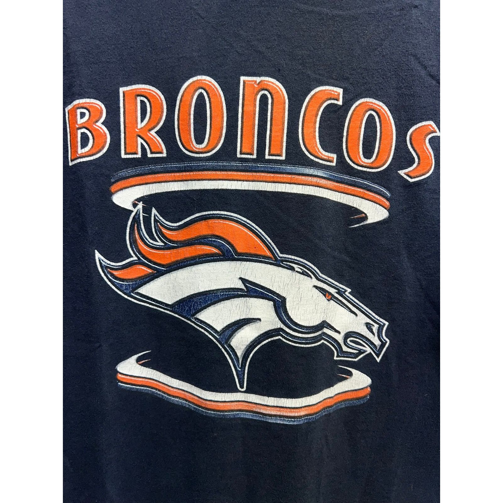 Vintage Vintage Denver Broncos Blue Shirt Logo NFL Football 90s Tee Size US L / EU 52-54 / 3 - 2 Thumbnail