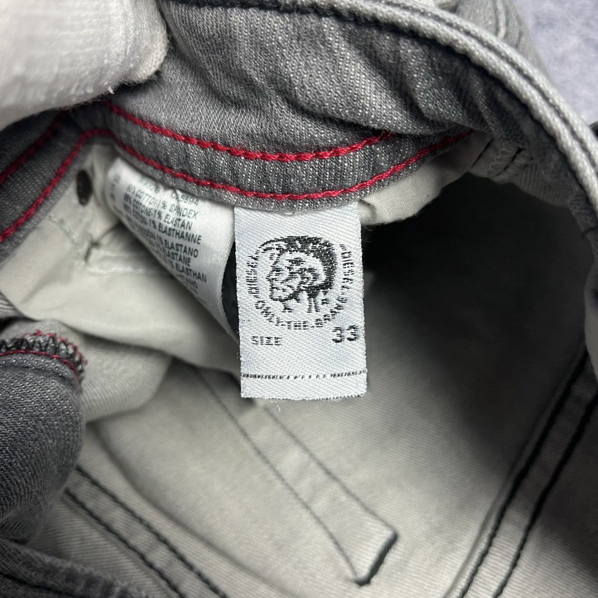 Diesel Vintage Diesel Thommer-C Slim Skinny Denim Gray Jeans Y2K Size US 33 - 13 Thumbnail