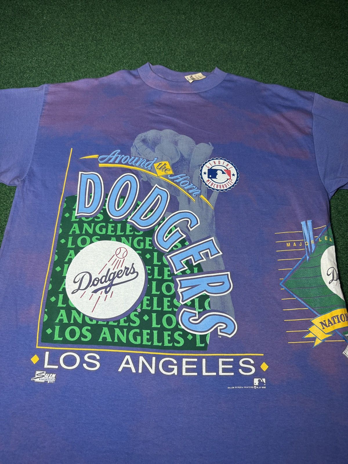 Salem Sportswear Los Angeles Dodgers LA MLB AOP Salem RARE 90s XL T Shirt Size US XL / EU 56 / 4 - 2 Thumbnail