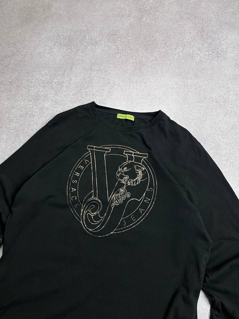 Versace × Vintage Vintage Versace Jeans Big Logo Longsleeve Shirt Y2K XL Size US XL / EU 56 / 4 - 2 Thumbnail