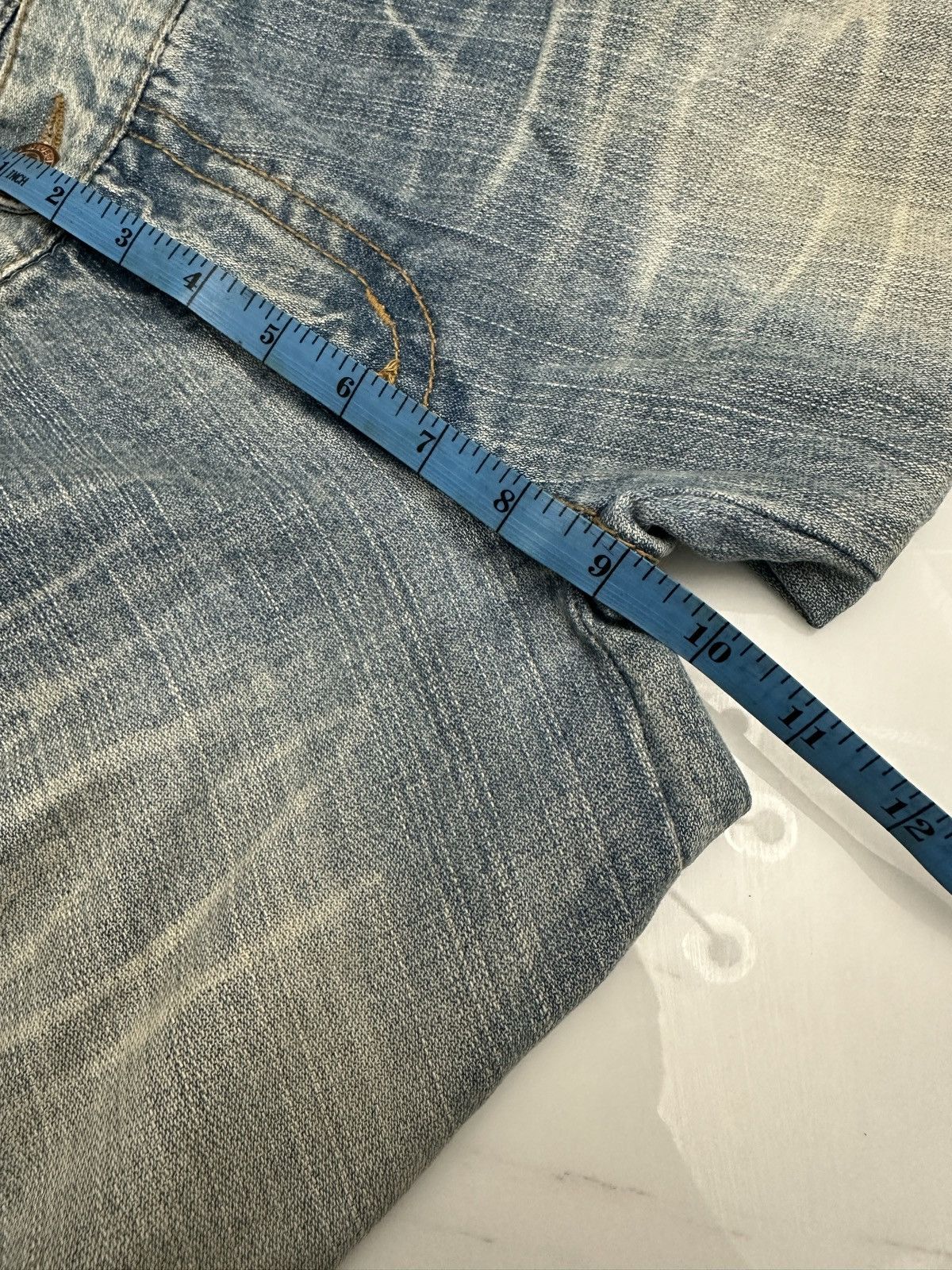 Blue Blue Japan × If Six Was Nine Blue Moon Blue Denim Jeans With Embroidered Pocket Size US 33 - 12 Thumbnail
