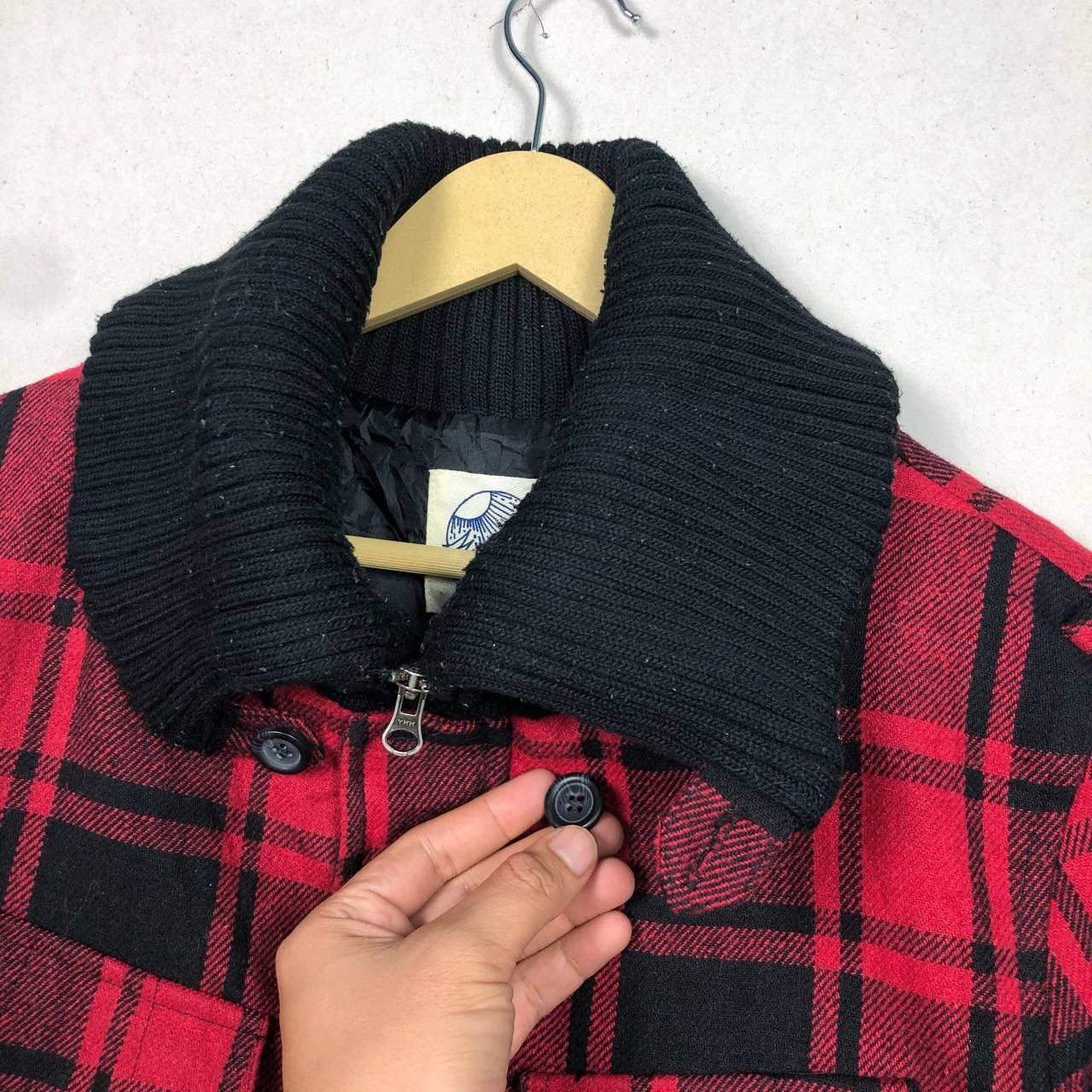 Japanese Brand Made in Heaven Plaid Tartan Wool Cruiser Jacket Punk Goth Size US M / EU 48-50 / 2 - 8 Thumbnail