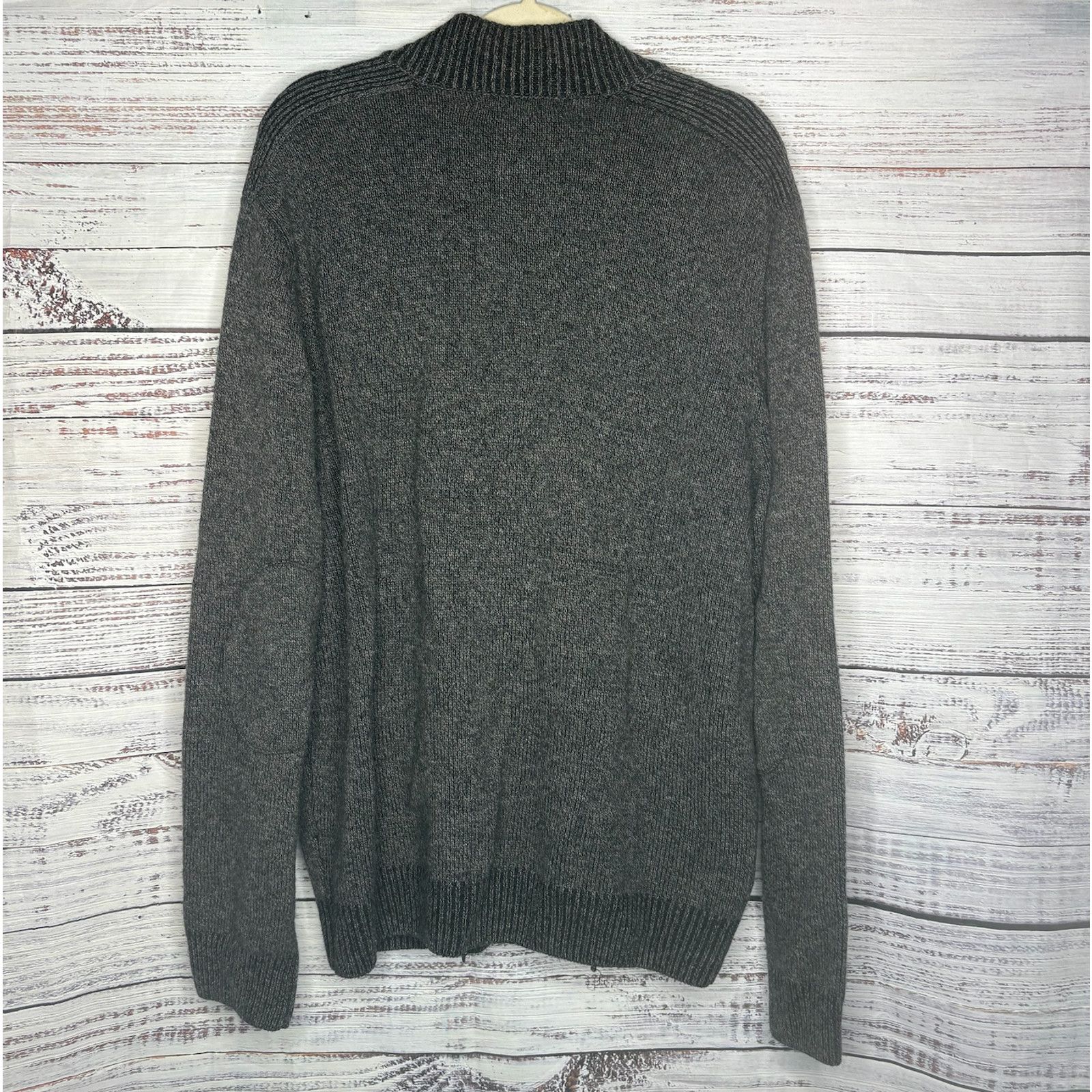 Pronto Uomo Pronto Uomo 100% Wool Full Zip XXL Gray Knit Cardigan Pocket Size US XXL / EU 58 / 5 - 2 Thumbnail
