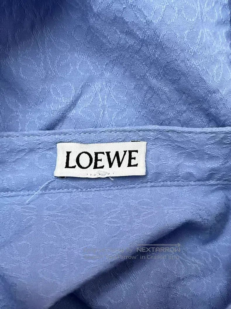 Loewe Loewe Printed Logo Hooded Shirt Size XS / US 0-2 / IT 36-38 - 4 Thumbnail