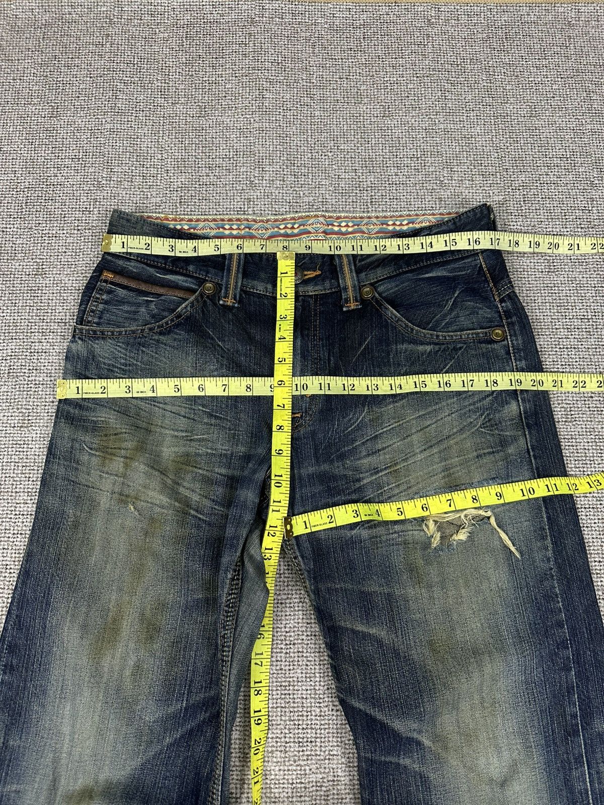 Edwin Vintage Edwin 444 XVS Distressed Wide Leg Denim 34x31 D741 Size US 32 / EU 48 - 8 Thumbnail
