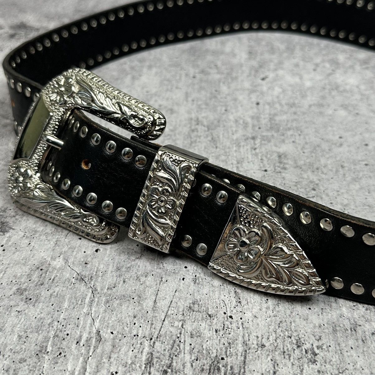 Vintage Vintage Italy 90s Nanni Leather Belt Y2K Style Size 34 - 3 Thumbnail