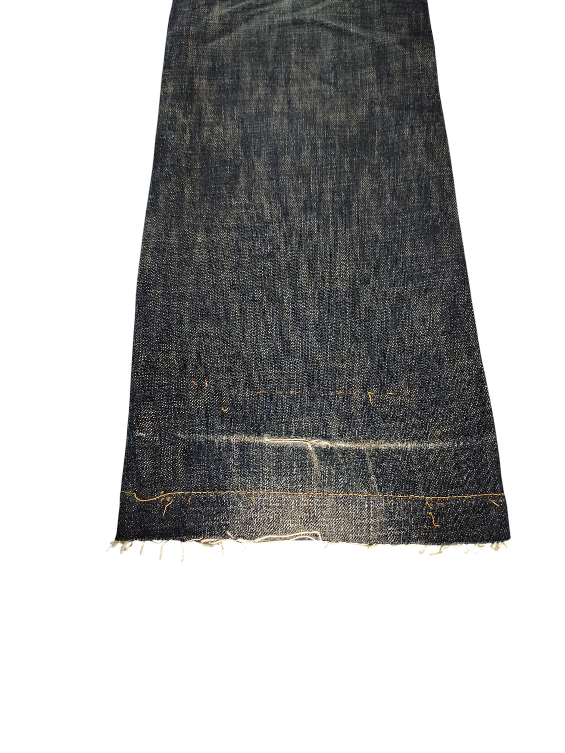 If Six Was Nine Flare Jeans Lolita Clawmark Distress Bootcut Low Rise Y2k Size US 26 / EU 42 - 7 Thumbnail