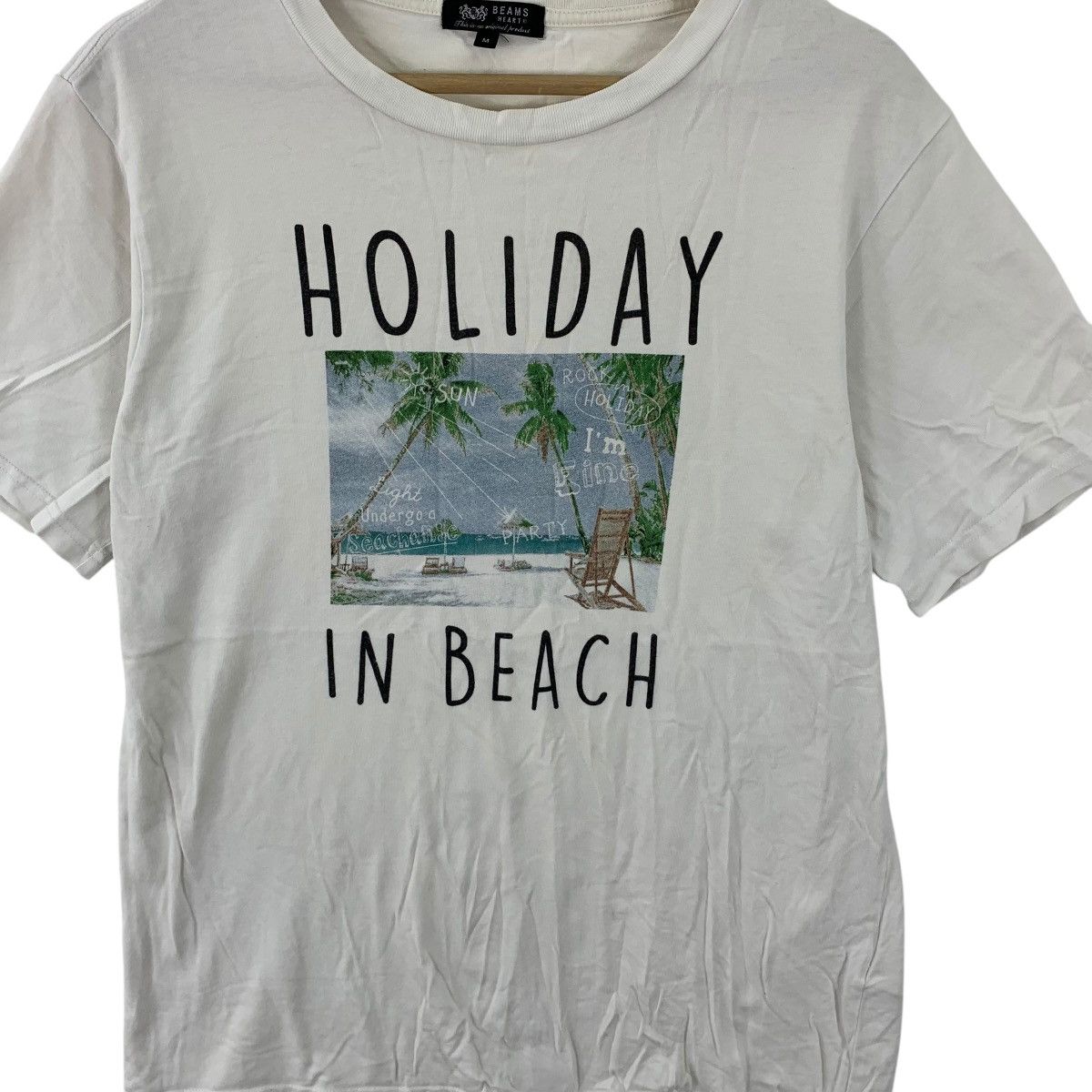 Beams Plus BEAMS PLUS HEART Collection Holiday In Beach Tee Shirt Top Size M / US 6-8 / IT 42-44 - 3 Thumbnail